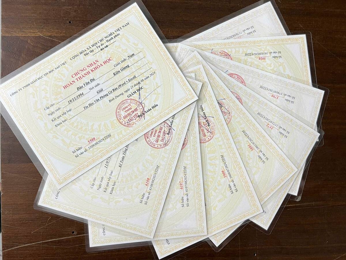 Chứng nhận hoàn thành khóa học